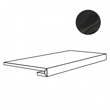 Ступень Rex Eccentric Luxe Smoky Black 9mm Gradino 779066 33x120 глянцевая