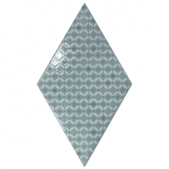 Rhombus Pattern Ash Blue
