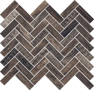 Мозаика RHS Rondine Inwood Black Mosaico Spina J87199 28,5x32 матовая