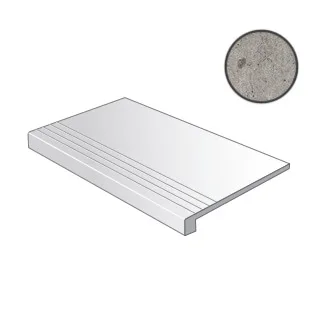 Ступень Vives Ribadeo Grafito Gradone 30x30 матовая