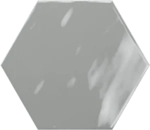 Плитка Ribesalbes Hex Grey Glossy 15x17,3 глянцевая