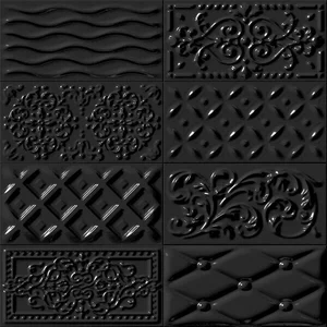 Декоративный элемент Vives Rivoli Raspail Negro 10x20 глянцевый