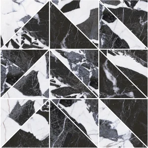 Мозаика Roberto Cavalli Lush Noir Antique Mosaico Triangoli 509161 29,6x29,6 глянцевая