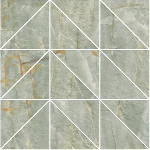 Мозаика Roberto Cavalli Lush Onice Verde Mosaico Triangoli 509162 29,6x29,6 глянцевая