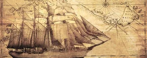 Панно Cerrol Royal Map 40x100 глянцевое