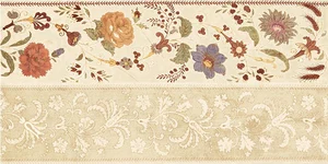 Бордюр Europa Ceramica Saba Spring Cenefa Losanga 22,5x45 глянцевый