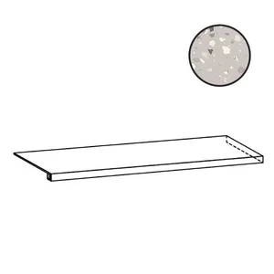 Ступень Sant Agostino Deconcrete Ang. Gradone De-Medium Dx Pearl CSAGDDMP12 33x120 матовая