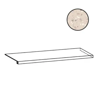 Ступень Sant Agostino Deconcrete Ang. Gradone De-Medium Dx Sand CSAGDDMS12 33x120 матовая