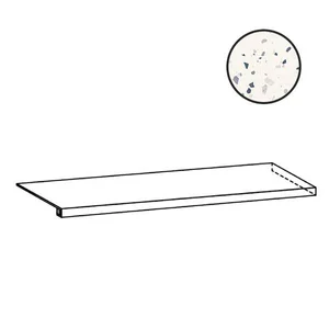 Ступень Sant Agostino Deconcrete Ang. Gradone De-Medium Dx White CSAGDDMW12 33x120 матовая