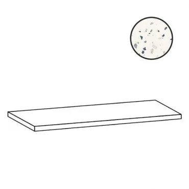 Ступень Sant Agostino Deconcrete Ang. Gradone De-Medium Sx White CSAGSDMW12 33x120 матовая