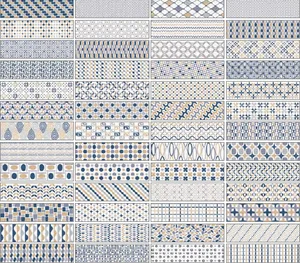 Плитка Sant Agostino Decorline Patternbrick Multi Cold 7,3x30 глянцевая