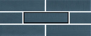 Плитка Sant Agostino Decorline Stripebrick Blue CSASBEB730 7,3x30 глянцевая