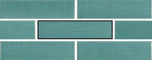 Плитка Sant Agostino Decorline Stripebrick Emerald CSASBEM730 7,3x30 глянцевая