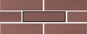 Плитка Sant Agostino Decorline Stripebrick Mauve CSASBEA730 7,3x30 глянцевая