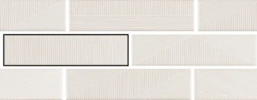 Плитка Sant Agostino Decorline Stripebrick White CSASBWT730 7,3x30 глянцевая