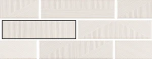 Плитка Sant Agostino Decorline Stripebrick White CSASBWT730 7,3x30 глянцевая