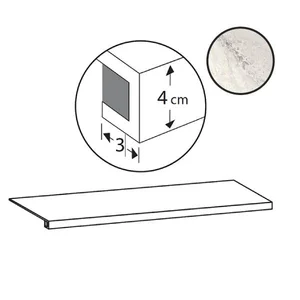 Ступень Sant Agostino Mystic Gradone Pearl CSAGMYOC12 33x120 полированная