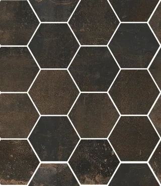Мозаика Sant Agostino Oxidart Hexagon Black CSAHOXBL01 27x32,5 матовая