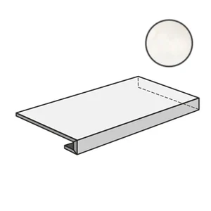 Ступень Sant Agostino Pure Marble Grad. Ang. 120/Dx Onice White CSAGADOH12 33x120 матовая