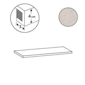 Ступень Sant Agostino Silkystone Ang. Gradone Sx Greige CSAGASES12 33x120 матовая