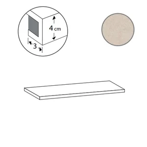 Ступень Sant Agostino Silkystone Ang. Gradone Sx Sand CSAGASAS12 33x120 матовая