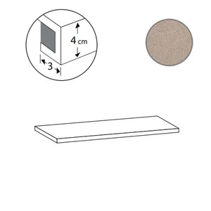 Ступень Sant Agostino Silkystone Ang. Gradone Sx Taupe CSAGASUS12 33x120 матовая