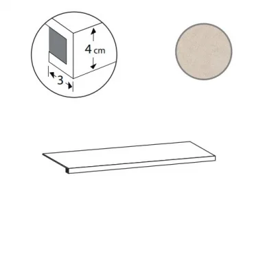 Ступень Sant Agostino Silkystone Gradone Sand CSAGSKSA12 33x120 матовая