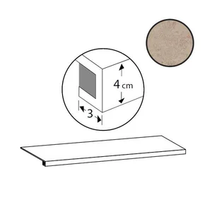 Ступень Sant Agostino Unionstone Gradone Jura Stone CSAGJUST12 33x120 натуральная
