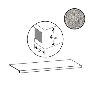 Ступень Sant Agostino Unionstone Gradone London Grey CSAGLOGR12 33x120 натуральная