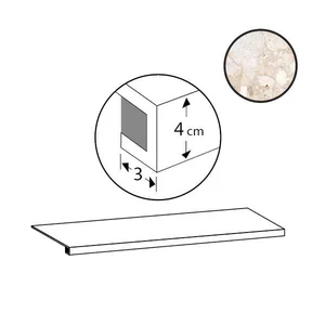 Ступень Sant Agostino Venistone Gradone Beige CSAGVEBE12 33x120 матовая
