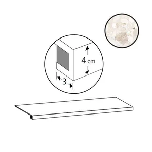 Ступень Sant Agostino Venistone Gradone Ivory CSAGVEIV12 33x120 матовая