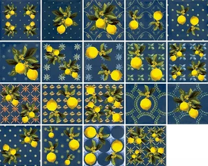 Декоративный элемент Sant Agostino Vita Giardino Blu Mix Luc CSAGBMXL20 20x20 полированный