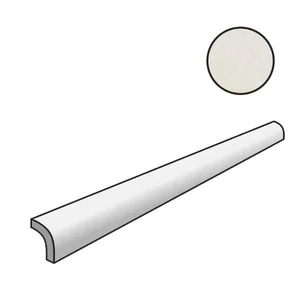Бордюр Sartoria Materici Latte Quarter Round Glossy SAMAT01Q 1,3x25 глянцевый