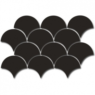 Scale Fan Mosaic Black Matt.
