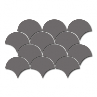 Scale Fan Mosaic Dark Grey