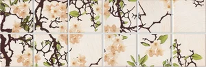 Панно Jasba Senja Big Motif Cherry Flower Maple 20x60 матовое