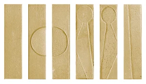 Керамогранит Settecento 118622 Koine Alphabet Ocra 4,5x18,6 матовый