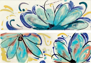 Декоративный элемент Imola Shades Flowers Sea Mix 20x60 глянцевый