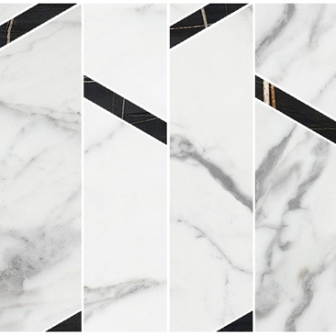 Мозаика Sichenia Mus_Eum Statuario Chevron Modulo Lux 185371 29,5x34 полированная