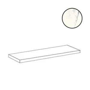 Ступень Sichenia Mus_Eum Statuario Lux Angolo Gradino Costa Retta SX 185301 33x117,5 полированная