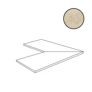 Ступень Sichenia Mus_Eum Travertino Navona Angolo Gradino Toro Esterno Dx-Sx 185202 30x90 полированная