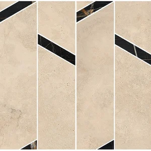 Мозаика Sichenia Mus_Eum Travertino Navona Chevron Modulo Lux 185372 29,5x34 полированная