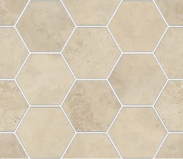 Мозаика Sichenia Mus_Eum Travertino Navona Modulo Esagone Mix 185362 29,5x34 матовая