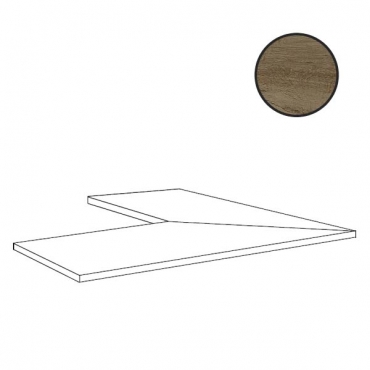 Ступень Sichenia Silvis Noce Angolo Gradino Costa Lucida Esterno Dx-Sx Grip 184415 40x120 матовая