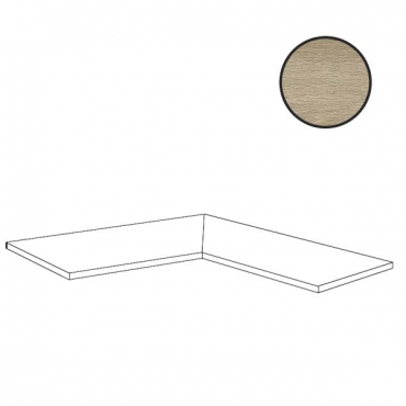 Ступень Sichenia Silvis Rovere Angolo Gradino Costa Lucida Interno Dx-Sx Grip 184402 40x120 матовая