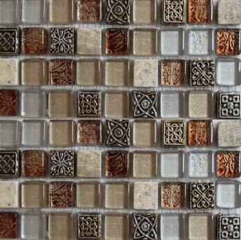 Мозаика Bars Crystal Mosaic Смеси с декорами HSO 994 (15x15mm) 30x30 глянцевая