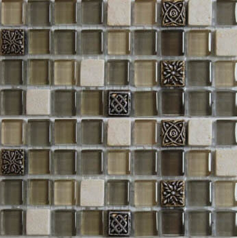 Мозаика Bars Crystal Mosaic Смеси с декорами HSO 998 (15x15mm) 30x30 глянцевая