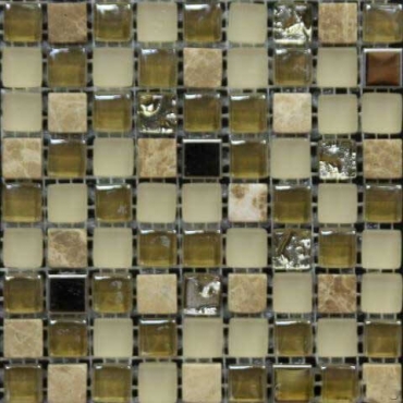 Мозаика Bars Crystal Mosaic Смеси с металлом GHT 46 (15x15 mm) 30x30 глянцевая