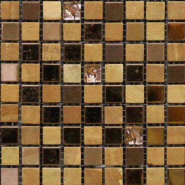 Мозаика Bars Crystal Mosaic Смеси с натуральными камнями DHT 02 (15x15 mm) 30x30 глянцевая