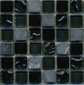 Мозаика Bars Crystal Mosaic Смеси с натуральными камнями HT 500-1 (15x15 mm) 30x30 глянцевая
